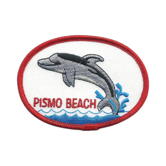 PISMO BEACH Dolphin Souvenir Embroidered Iron On Patch - PISMO BEACH-28