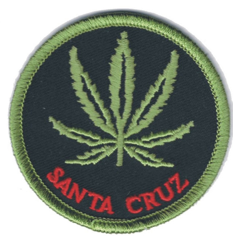 SAN TA CRUZ - LEAF - 420 - MARIJUANA - POT - embroidered patch