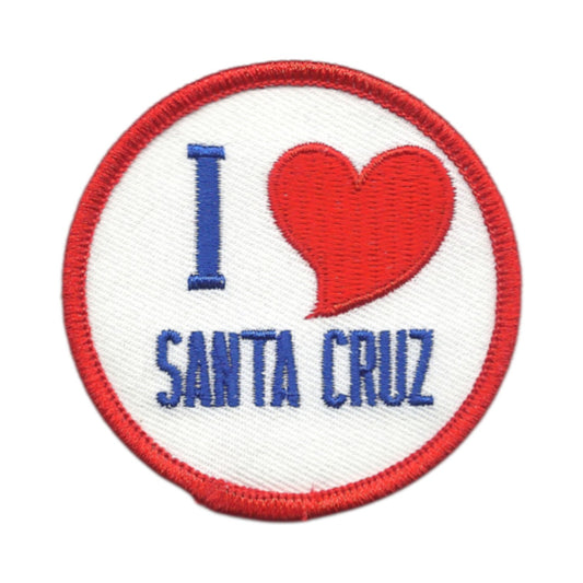 I (red heart) SANTA CRUZ souvenir embroidered patch - SANTACRUZ-02/39