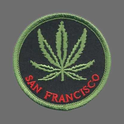 SAN FRANCISCO Leaf Souvenir Iron On Embroidered Patch Craft Novelty - SF-420