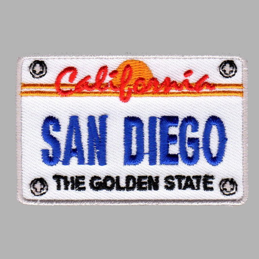 SAN DIEGO license plate souvenir embroidered patch - 4708