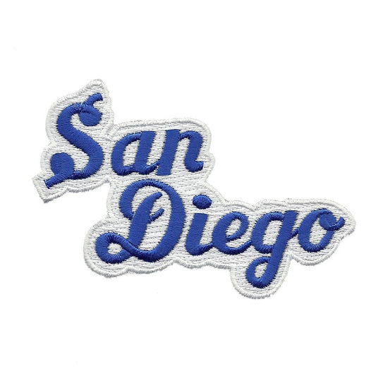 San Diego Script Text Souvenir Embroidered Iron On Patch - 4702-11/39