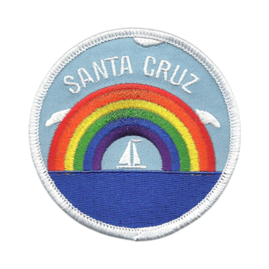 SANTA CRUZ rainbow sailboat souvenir embroidered patch - SANTA CRUZ-35