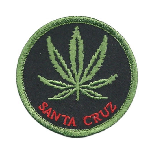 Santa Cruz Leaf Souvenir Iron On Embroidered Patch - SANTA CRUZ-420