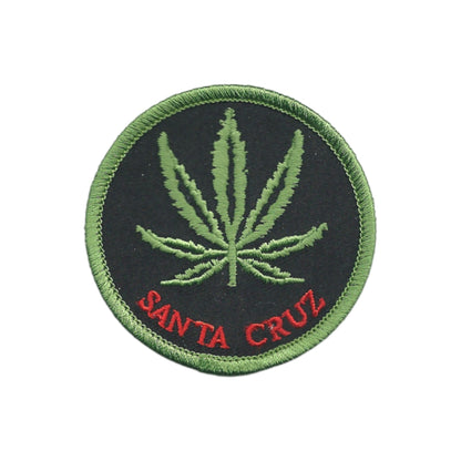 Santa Cruz Leaf Souvenir Iron On Embroidered Patch - SANTA CRUZ-420