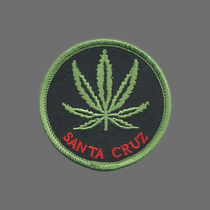 Santa Cruz Leaf Souvenir Iron On Embroidered Patch - SANTA CRUZ-420