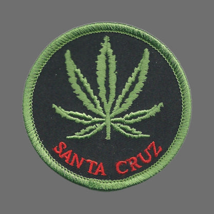 Santa Cruz Leaf Souvenir Iron On Embroidered Patch - SANTA CRUZ-420