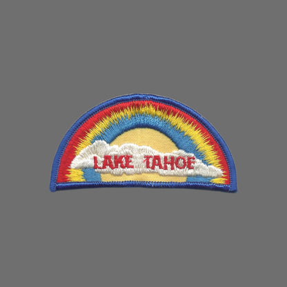 Vintage LAKE TAHOE Rainbow with Cloud Souvenir Patch Sew On - TAHOE-05B