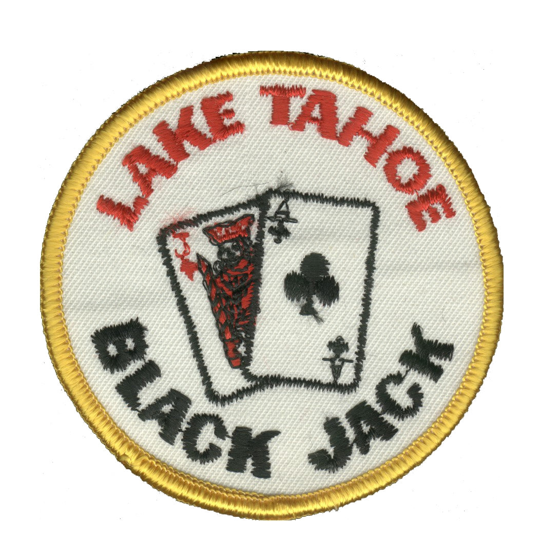 LAKE TAHOE blackjack souvenir embroidered patch