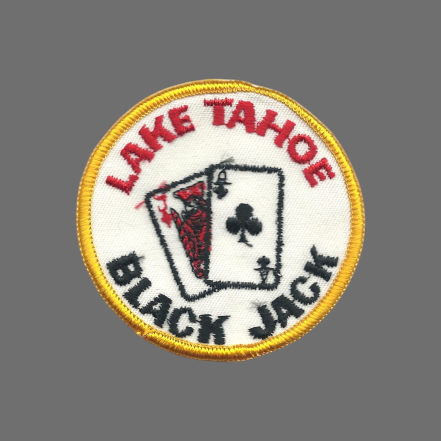 Vintage LAKE TAHOE Blackjack Souvenir Embroidered Patch SEW ON - TAHOE-17