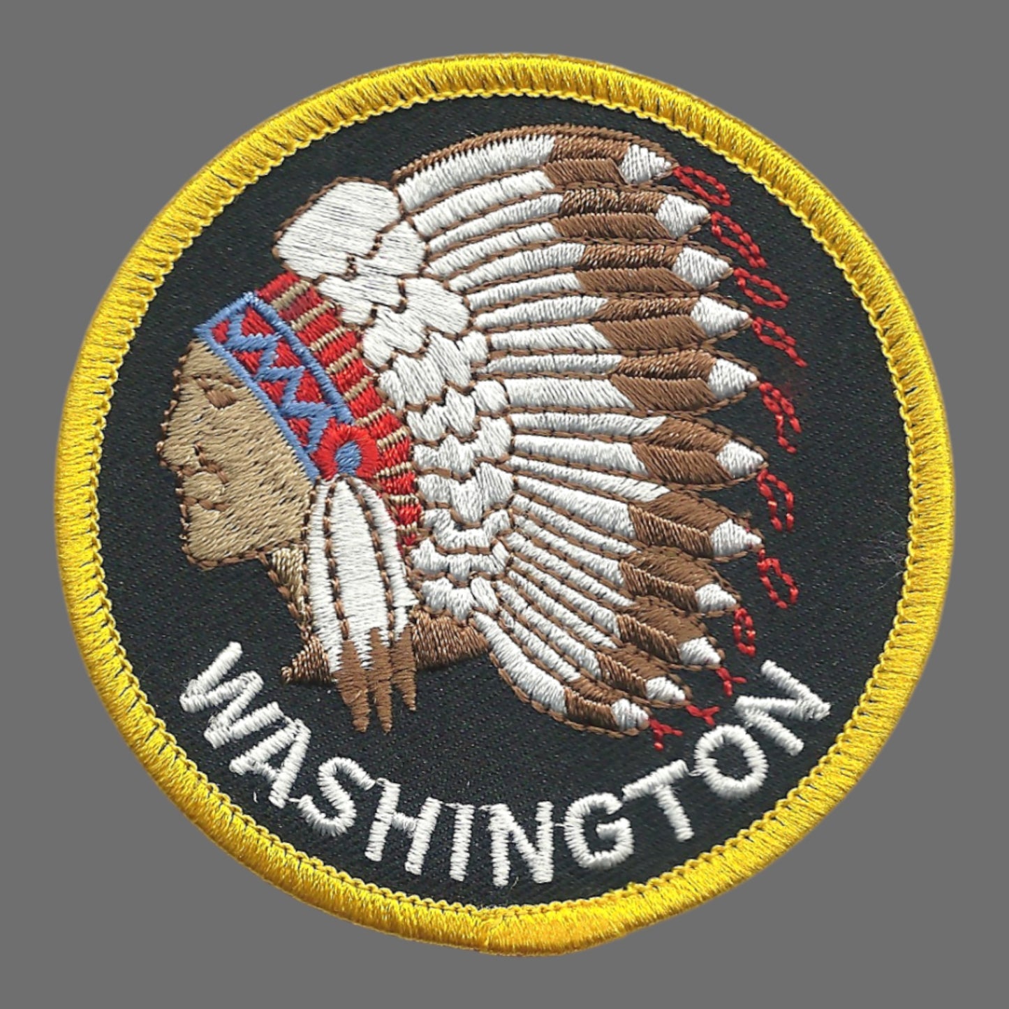 WASHINGTON Native American Indian Patch Iron On - WA-61