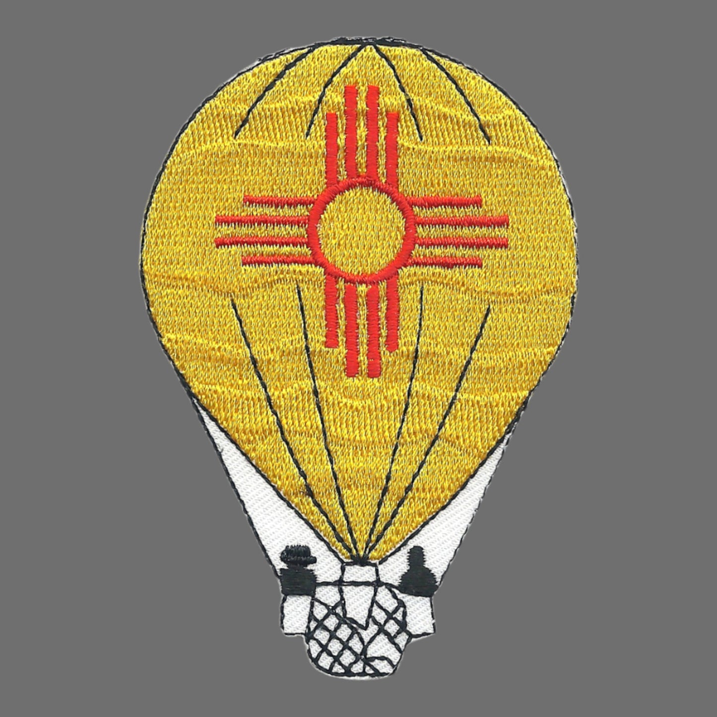 New Mexico Zia Hot Air Balloon Souvenir Patch Iron On - ZIA-15