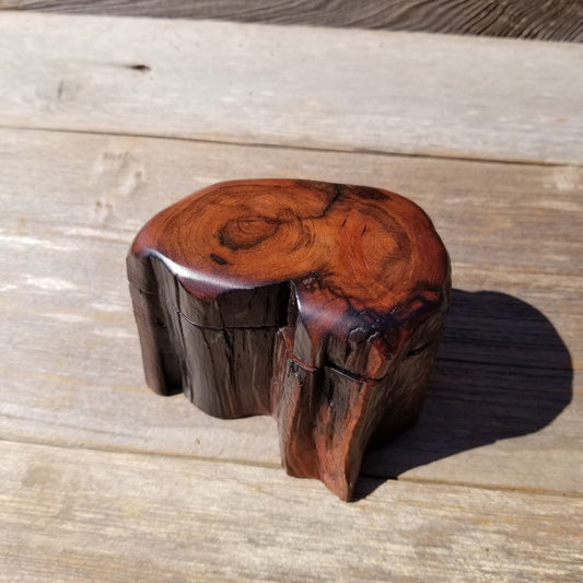 Wood Ring Box Redwood Rustic Handmade California #515 Storage Live Edge Mini Birthday Gift Christmas Gift Mother's Day Gift