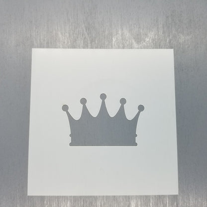 Crown Stencil Reusable Food Safe Sign Painting Decorating Cookie Stencil Straight Sides 5 Points Crown Diadem Tiara