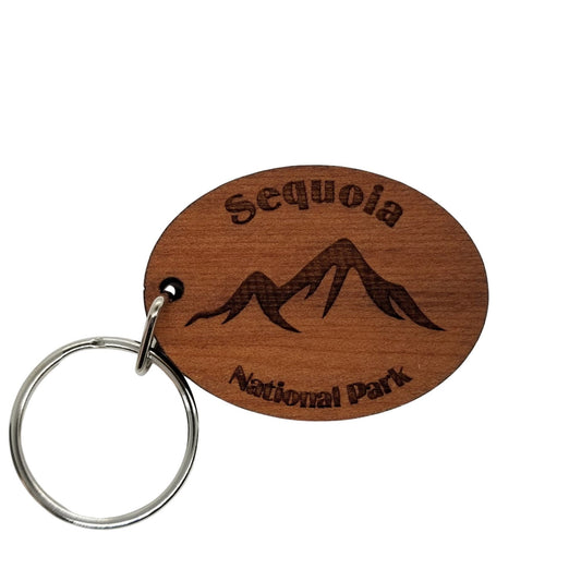 Wholesale Sequoia National Park Keychain Wood Keyring Mountain California Souvenir