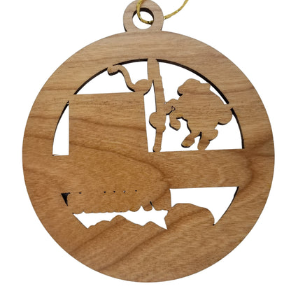 Wholesale Wyoming Wood Ornament - WY Souvenir - Handmade