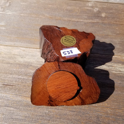 Wood Ring Box Redwood Rustic Handmade California #538 Storage Live Edge Mini Birthday Gift Christmas Gift Mother's Day Gift