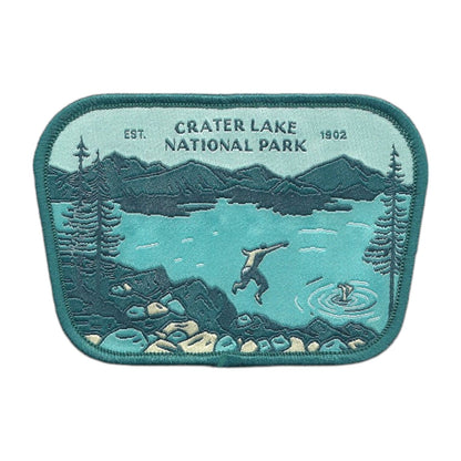 Oregon Patch – Crater Lake National Park - Travel Patch – Souvenir Patch 3.6" Iron On Sew On Embellishment Applique