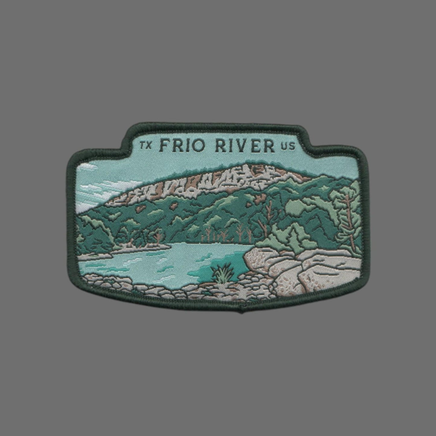 Texas Patch – TX Frio River - Travel Patch – Souvenir Patch 3.75" Iron On Sew On Embellishment Applique