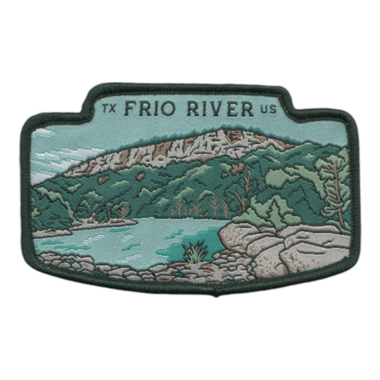 Texas Patch – TX Frio River - Travel Patch – Souvenir Patch 3.75" Iron On Sew On Embellishment Applique