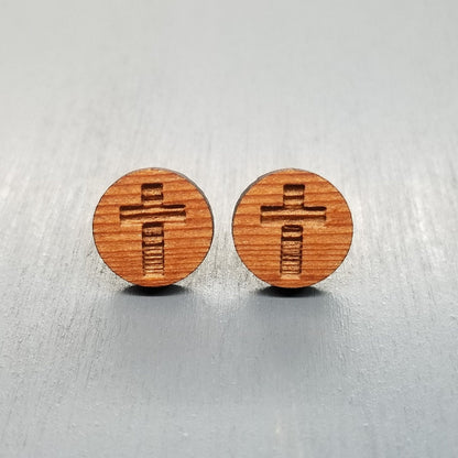 Wholesale Cross Earrings - Wood Earrings - Stud Earrings - Post Earrings