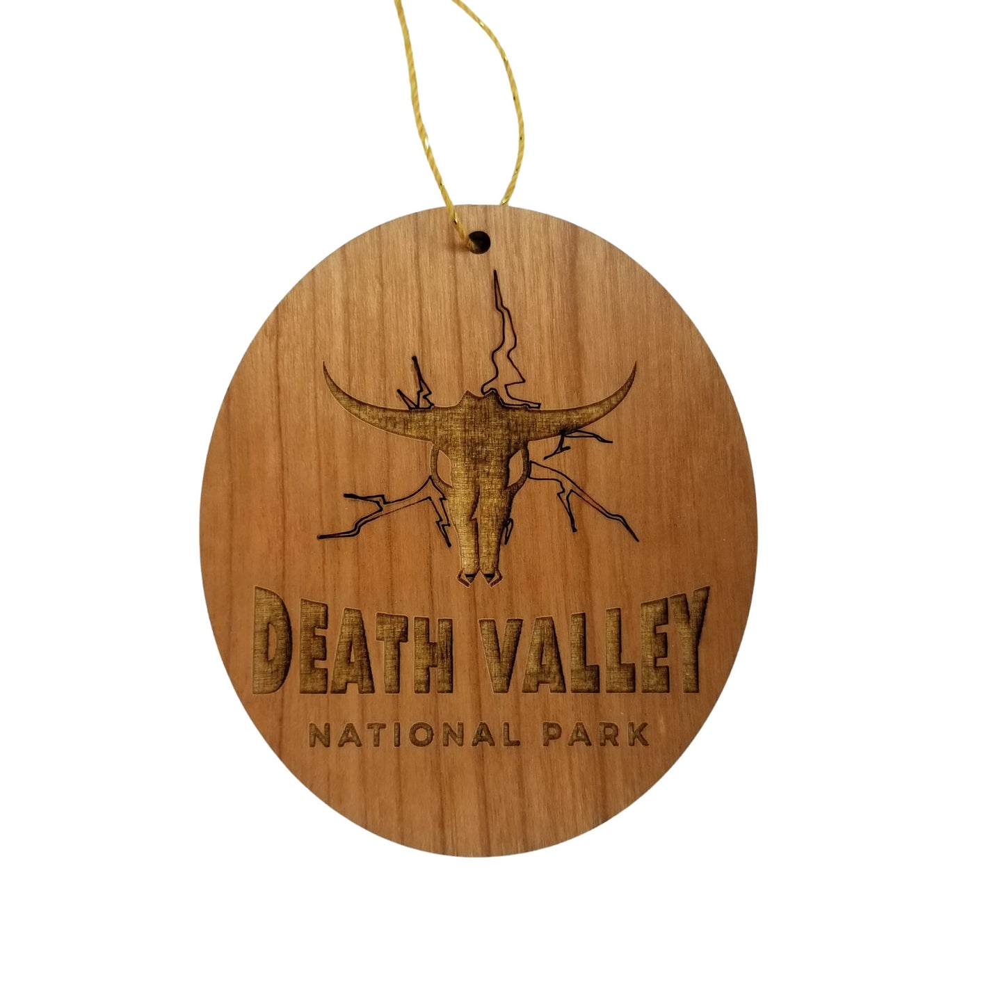 Death Valley National Park Ornament - Animal Head Skeleton Handmade Wood Ornament - California Souvenir - Christmas Travel Gift