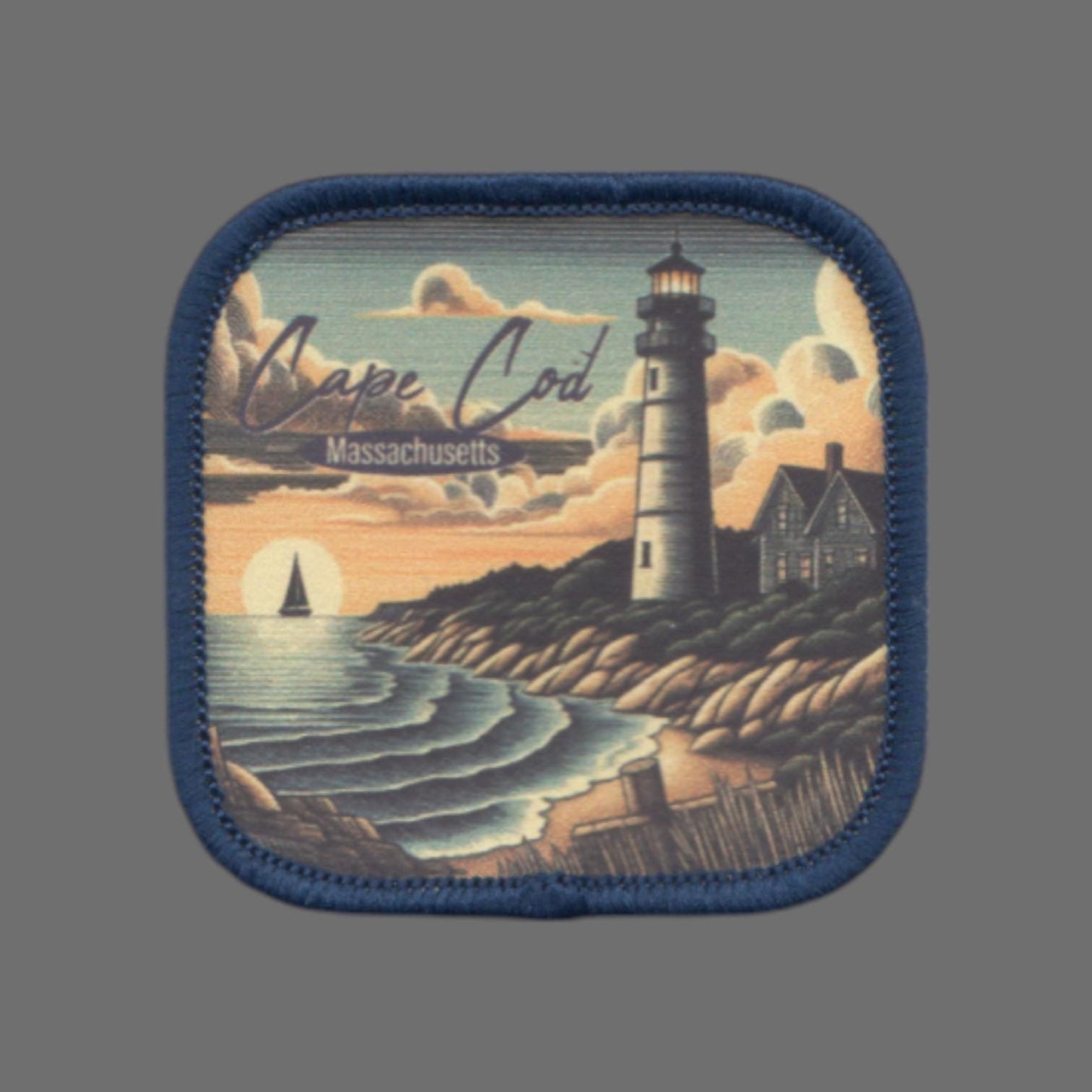 Massachusetts Patch – Cape Cod MA Travel Souvenir Patch 2" Iron On Sew On Embellishment