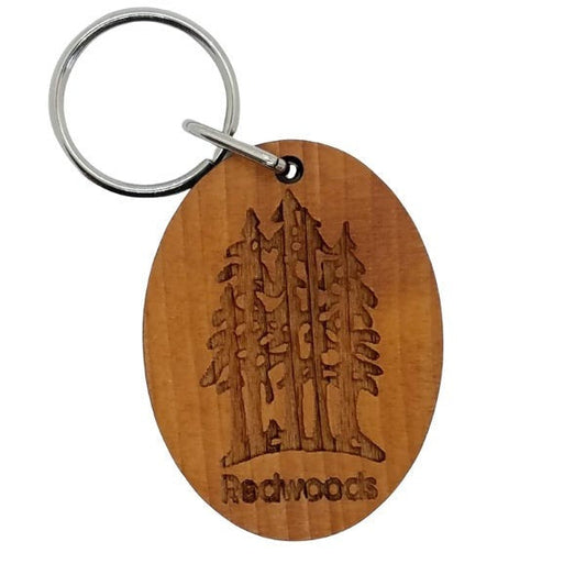 Wholesale Redwood Trees Grove Wood Keychain Souvenir Travel Gift Keyring