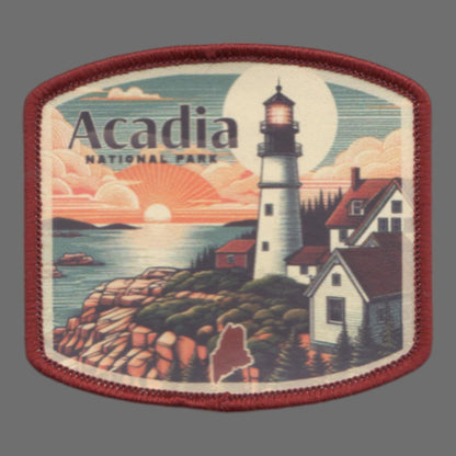 Maine Patch – Acadia National Park Travel Souvenir Patch 2.5" Iron On Sew On Embellishment