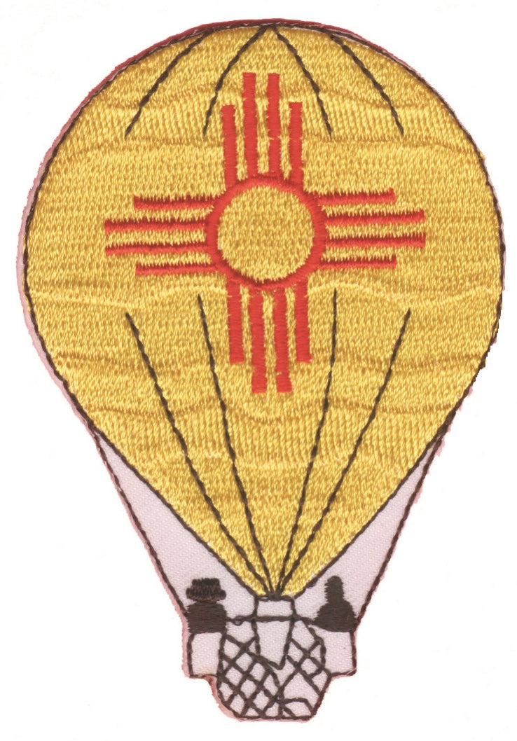 New Mexico zia hot air balloon souvenir embroidered patch, NM