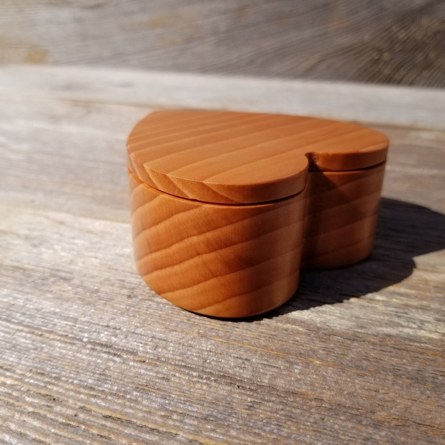 Handmade Wood Box with Redwood Heart Ring Box California Redwood #455 Christmas Gift Anniversary Gift Mothers Day Ideas