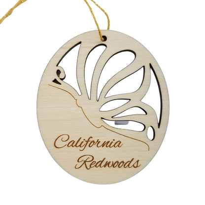 Butterfly Cutout California Redwoods Christmas Ornament Wood Ornament Made in USA Butterfly Collector Bfly Gift