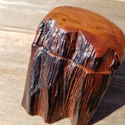 Wood Ring Box Redwood Rustic Handmade #513 California Storage Live Edge Mini Birthday Gift Christmas Gift Mother's Day Gift