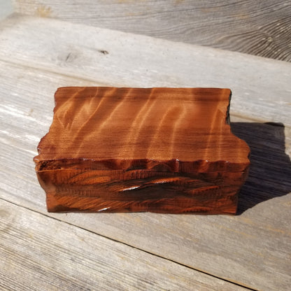 Handmade Wood Box with Redwood Rustic Handmade Jewelry Box California Redwood Storage Box #449 Coin Box Stash Mom Gift Trinkets Memories