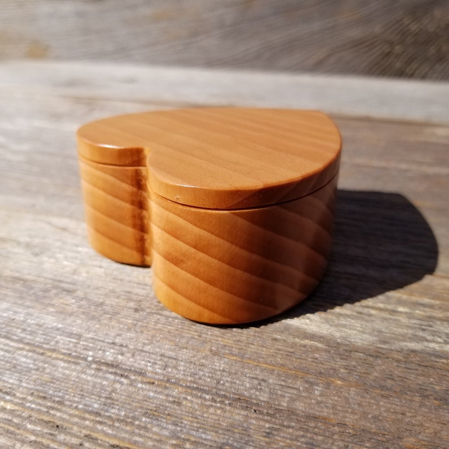 Handmade Wood Box with Redwood Heart Ring Box California Redwood #455 Christmas Gift Anniversary Gift Mothers Day Ideas