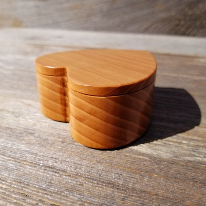 Handmade Wood Box with Redwood Heart Ring Box California Redwood #455 Christmas Gift Anniversary Gift Mothers Day Ideas