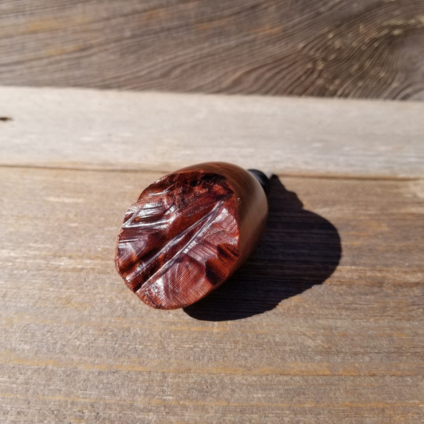 Wood Wine Stopper Redwood Rustic Redwood Burl Handmade #582 Made in USA Bar Accessory Wine Lover Gift Hand Turned Unique One of a Kind