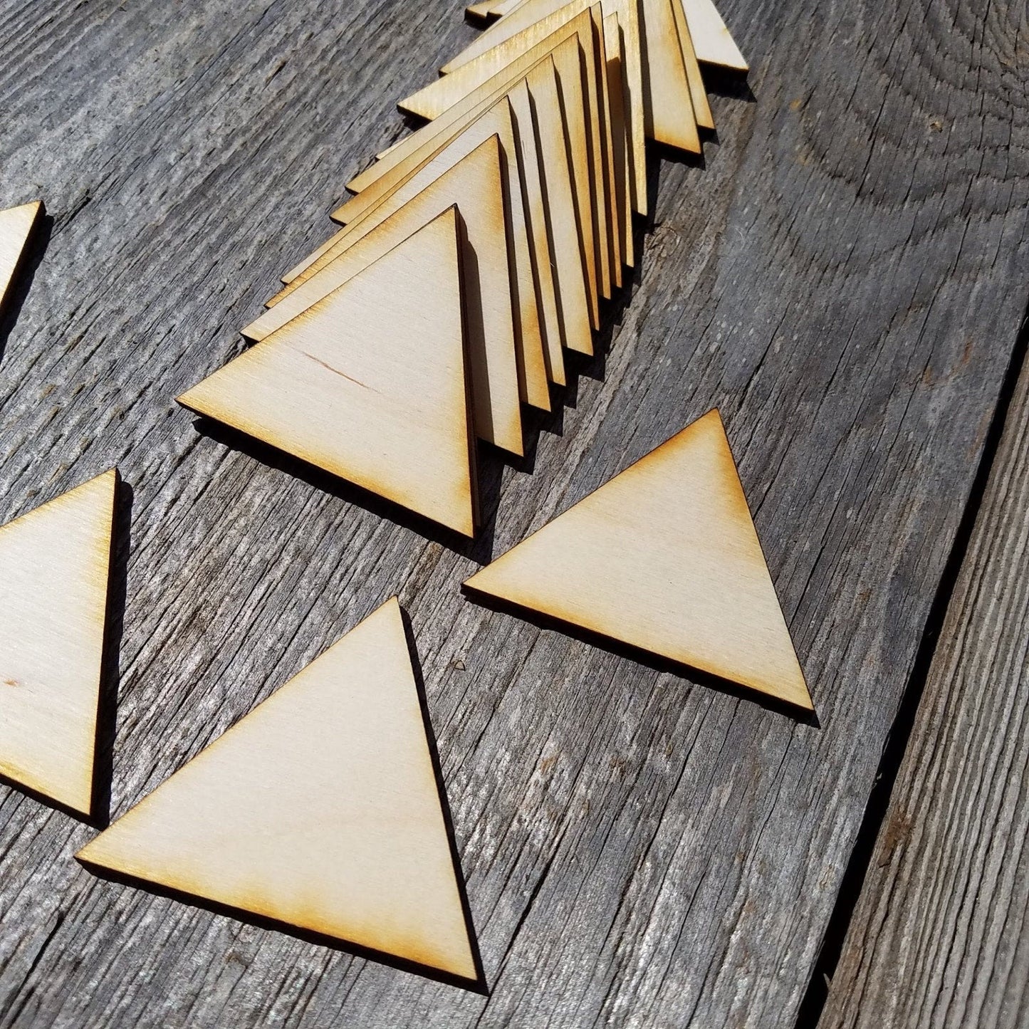 Wood Cutout Triangles - 2 Inch - Unfinished Wood - Lot of 48 - Wood Blank Craft Projects - DIY - Make Your Own - Teacher Supplies