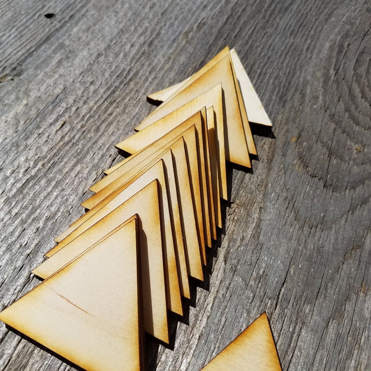 Wood Cutout Triangles - 2 Inch - Unfinished Wood - Lot of 12 - Wood Blank Craft Projects - DIY - Make Your Own - Teacher Supplies