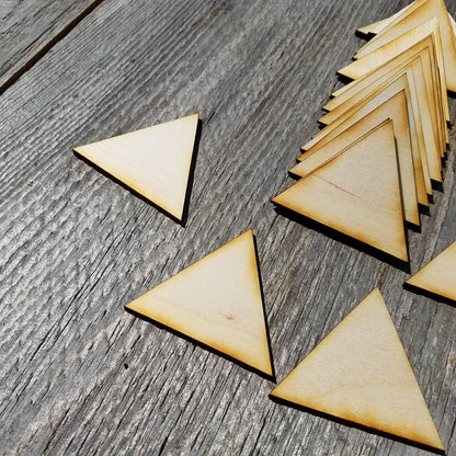 Wood Cutout Triangles - 2 Inch - Unfinished Wood - Lot of 12 - Wood Blank Craft Projects - DIY - Make Your Own - Teacher Supplies