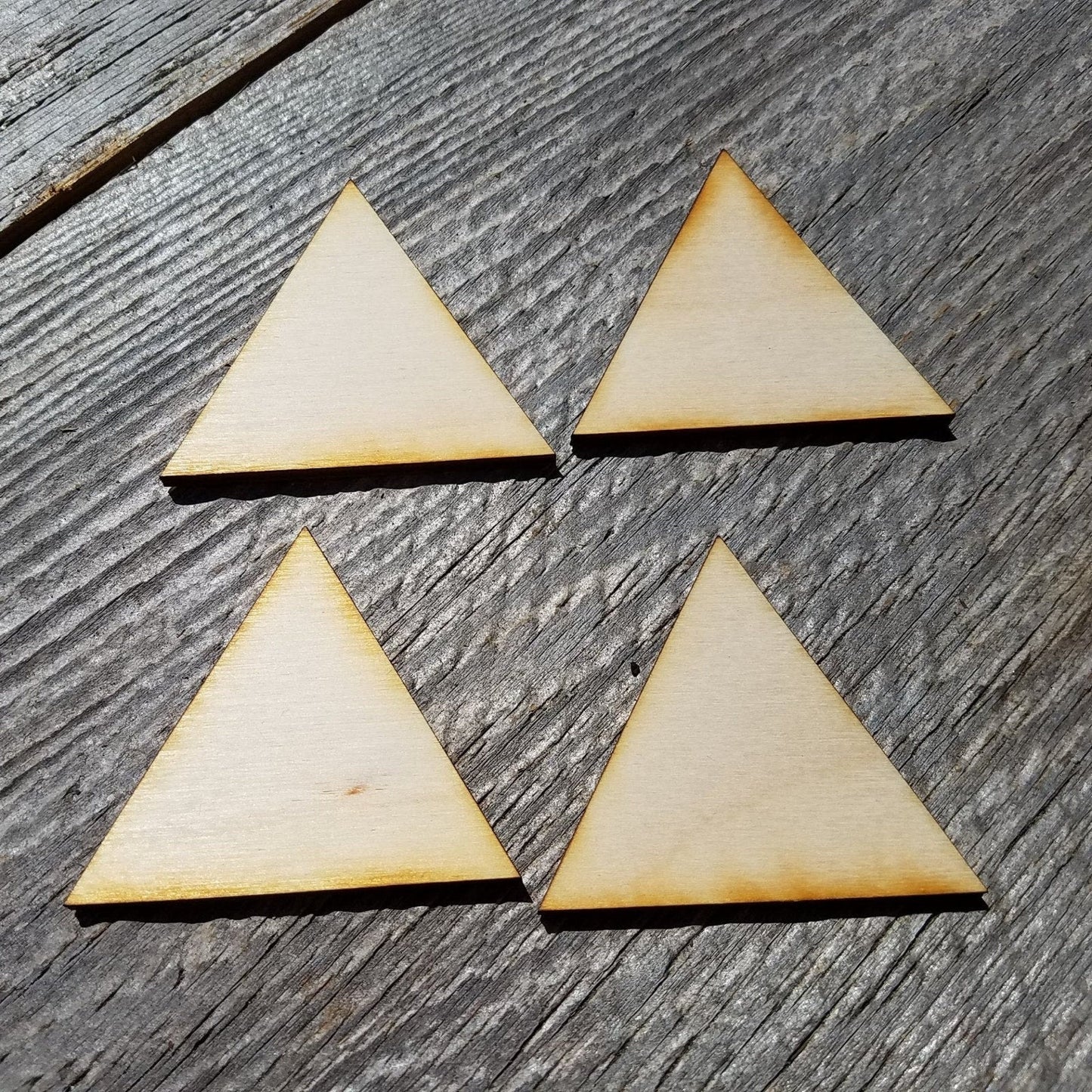 Wood Cutout Triangles - 2 Inch - Unfinished Wood - Lot of 12 - Wood Blank Craft Projects - DIY - Make Your Own - Teacher Supplies