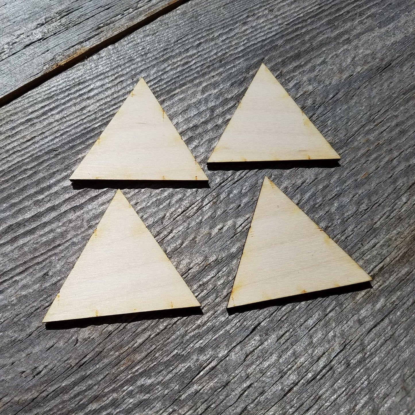 Wood Cutout Triangles - 2 Inch - Unfinished Wood - Lot of 12 - Wood Blank Craft Projects - DIY - Make Your Own - Teacher Supplies