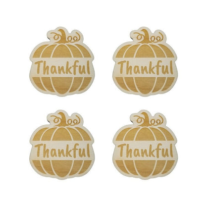 Thanksgiving Place Card Set of 4 - Thanksgiving Place Setting - Thanksgiving Table Decor - Thankful Pumpkin Place Holder