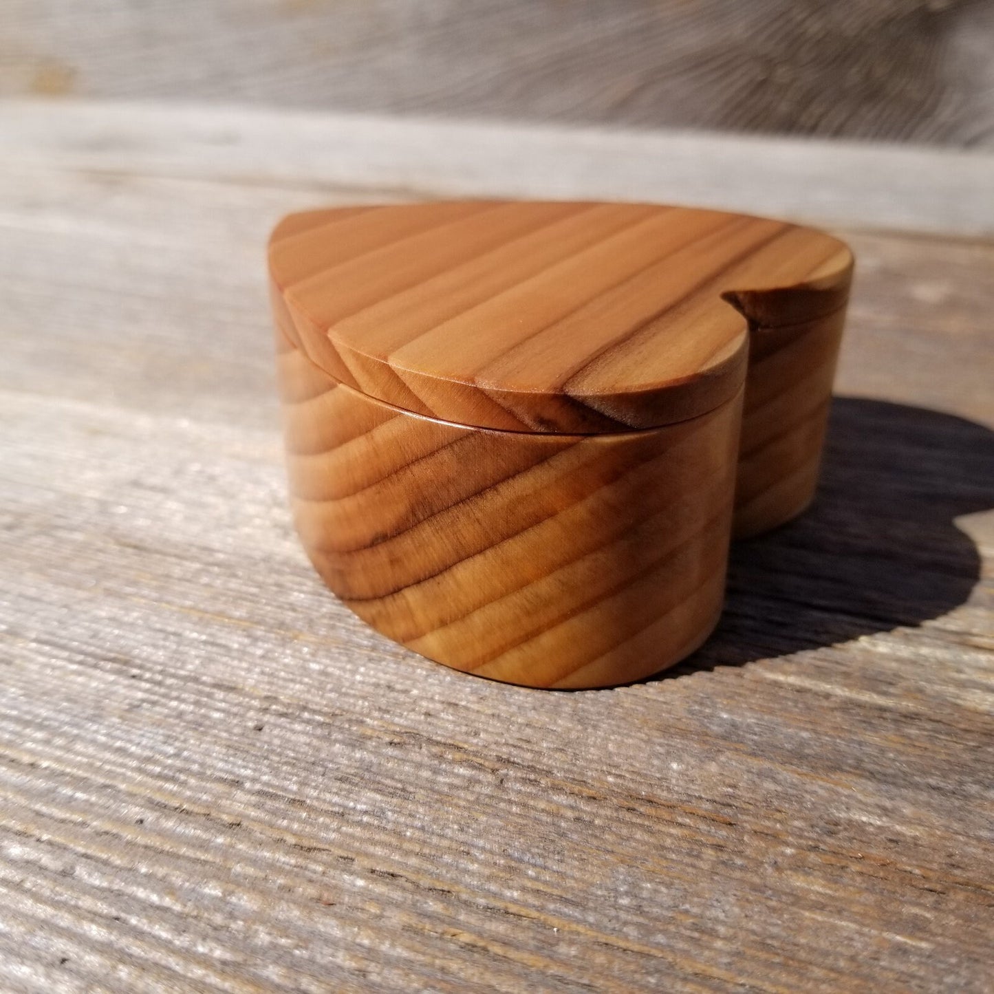 Handmade Wood Box with Redwood Heart Ring Box California Redwood #456 Christmas Gift Anniversary Gift Mothers Day Ideas