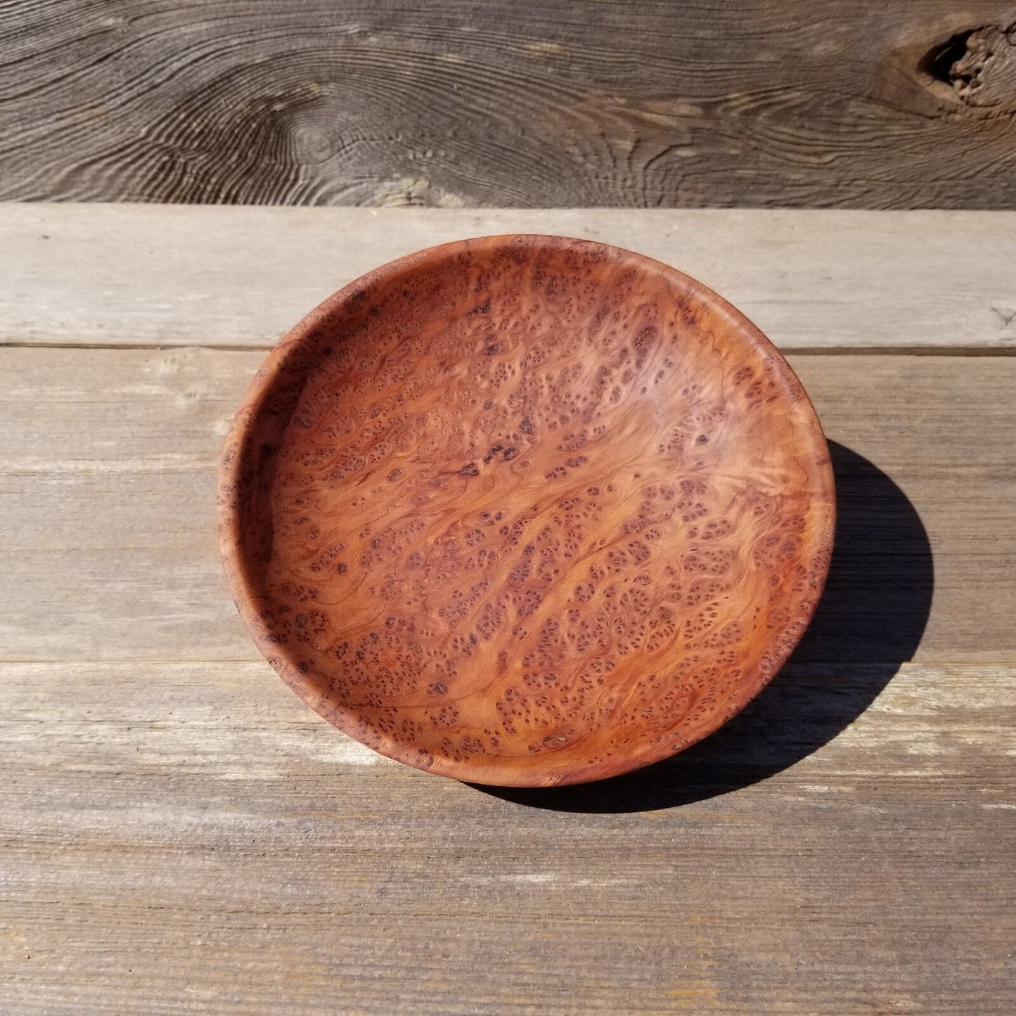 Redwood Burl Bowl Hand Turned 7.25 Inch Wood Salad Bowl #423 Gorgeous Grain - Wood Art - California Redwood