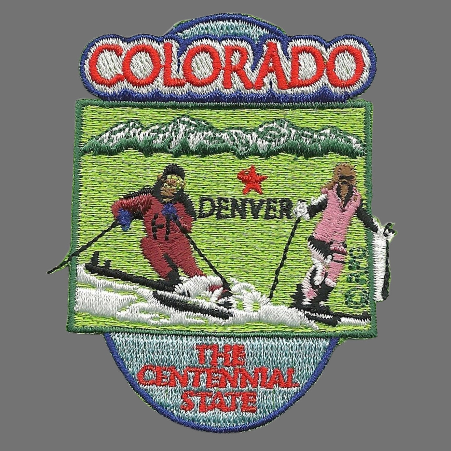 Colorado Patch – CO State Travel Patch CO Souvenir Embellishment or Applique 3" The Centennial State Denver Capital Mountains Skiing