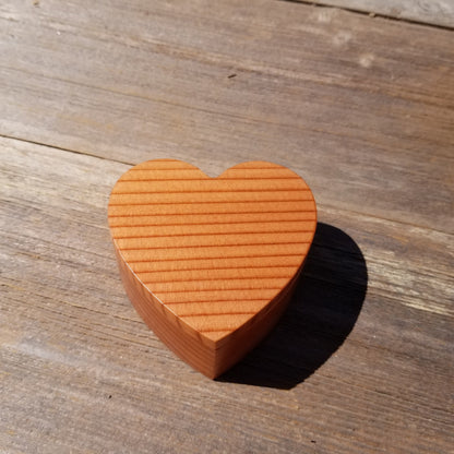 Handmade Wood Box with Redwood Heart Ring Box California Redwood #364 Christmas Gift Anniversary Gift Ideas