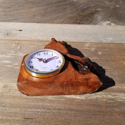 Redwood Burl Clock Table Shelf Mantle Desk Office Gifts for Men #567 Sitting Wood Christmas Gift Handmade