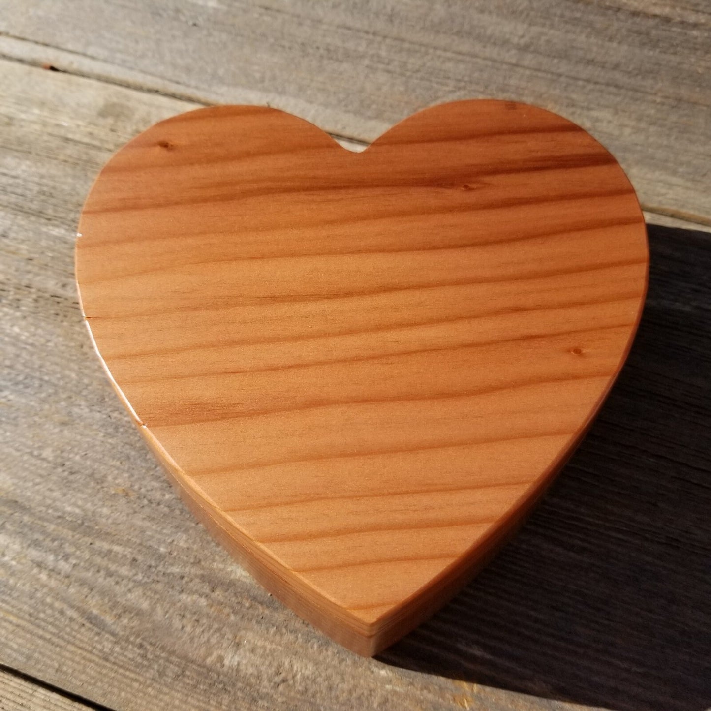 Wood Heart Box with California Redwood Jewelry Box - Ring Box - Handmade #259 Christmas Gift - Anniversary Gift - Mother's Day Gift Idea