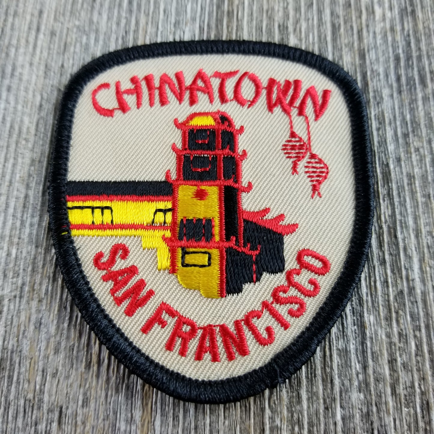 San Francisco Patch - China Town - Travel California Souvenir Badge Emblem